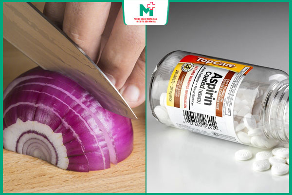 hành tím và aspirin