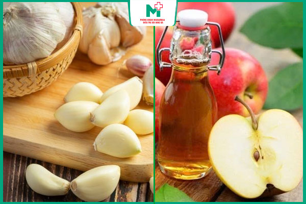 tỏi và giấm táo